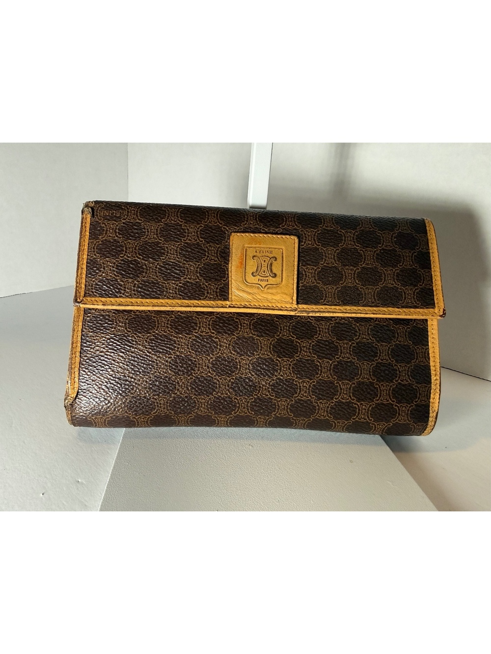 Celine brown Macadam long wallet
